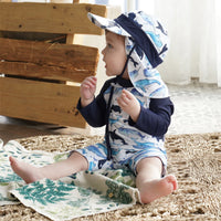 Load image into Gallery viewer, Baby Kid Boys Color-blocking Print Beach Jumpsuits Swimwears Wholesale 22060676
