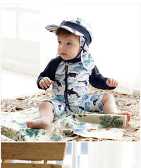 Load image into Gallery viewer, Baby Kid Boys Color-blocking Print Beach Jumpsuits Swimwears Wholesale 22060676
