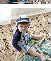 Load image into Gallery viewer, Baby Kid Boys Color-blocking Print Beach Jumpsuits Swimwears Wholesale 22060676
