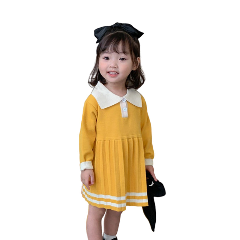 Baby Kid Girls Striped Dresses Wholesale 22060814