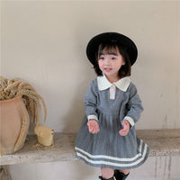Load image into Gallery viewer, Baby Kid Girls Striped Dresses Wholesale 22060814
