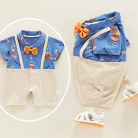 Load image into Gallery viewer, Baby Unisex Color-blocking Cartoon Rompers Wholesale 220608179
