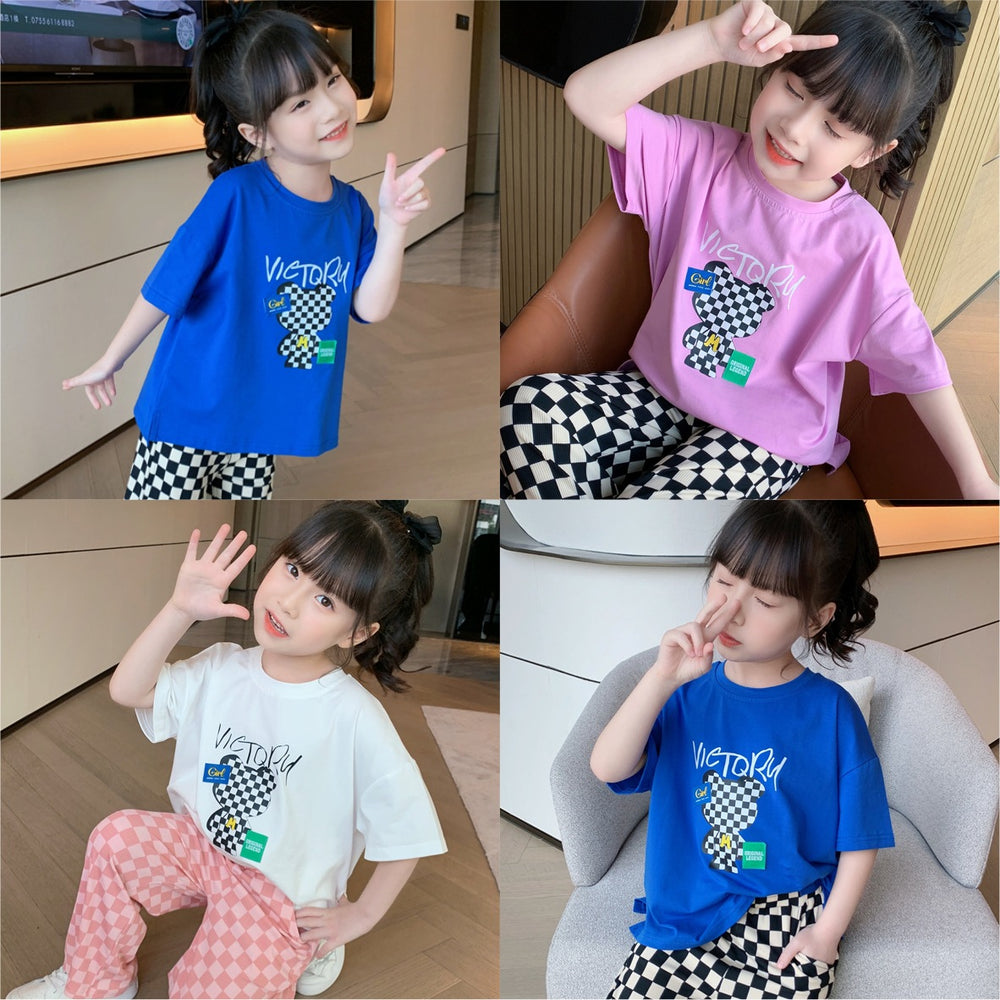 Baby Kid Girls Letters Animals Print T-Shirts Wholesale 220608214