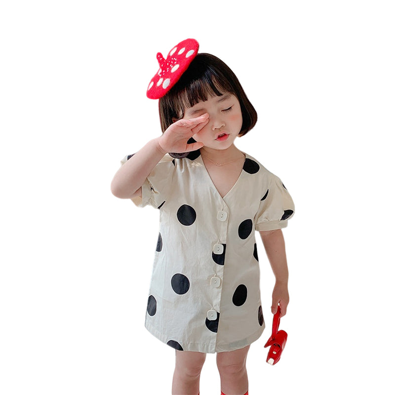 Mommy And Me Baby Kid Polka dots Print Dresses Wholesale 22060822