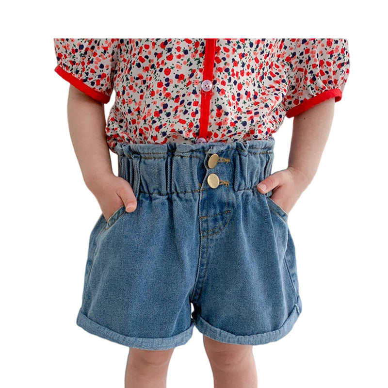 Baby Kid Girls Solid Color Shorts Wholesale 22060825