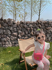 Load image into Gallery viewer, 2 Pieces Set Baby Kid Girls Solid Color T-Shirts And Print Flower Pants Wholesale 220608257
