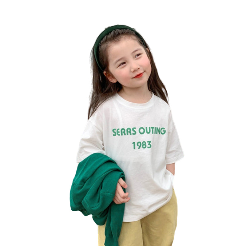 Baby Kid Girls Letters Print T-Shirts Wholesale 220608268