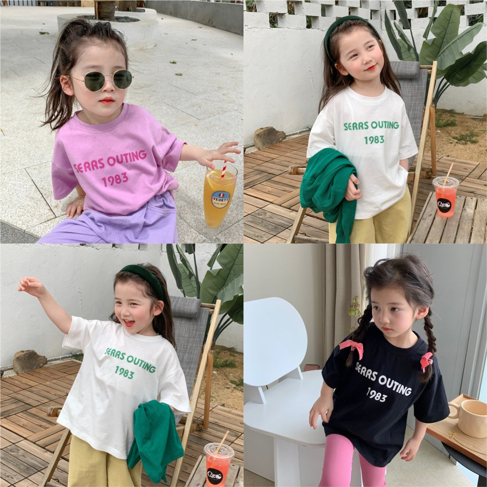 Baby Kid Girls Letters Print T-Shirts Wholesale 220608268