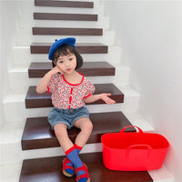 Load image into Gallery viewer, Baby Kid Girls Flower Print Tops Wholesale 22060831
