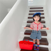 Load image into Gallery viewer, Baby Kid Girls Flower Print Tops Wholesale 22060831
