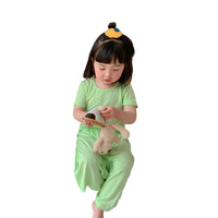 Load image into Gallery viewer, 2 Pieces Set Baby Kid Girls Solid Color T-Shirts And Pants Wholesale 22060833
