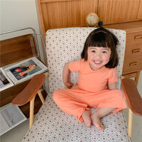 Load image into Gallery viewer, 2 Pieces Set Baby Kid Girls Solid Color T-Shirts And Pants Wholesale 22060833
