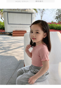 Load image into Gallery viewer, Baby Kid Girls Solid Color Tops Wholesale 22060836

