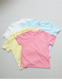 Load image into Gallery viewer, Baby Kid Unisex Solid Color T-Shirts Wholesale 22060840
