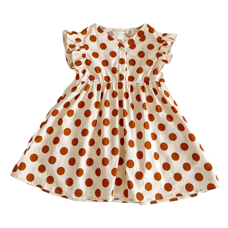 Baby Kid Girls Polka dots Print Dresses Wholesale 22060843