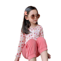 Load image into Gallery viewer, Baby Kid Girls Flower Leopard Print Tops Wholesale 22060844
