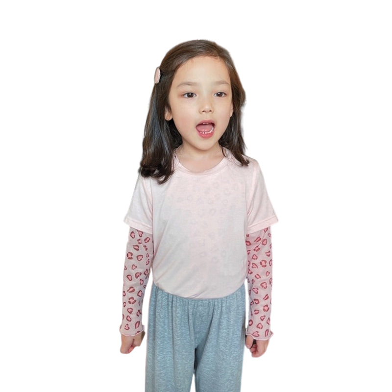 Baby Kid Girls Flower Leopard Print Tops Wholesale 22060844