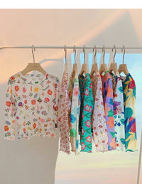 Load image into Gallery viewer, Baby Kid Girls Flower Leopard Print Tops Wholesale 22060844
