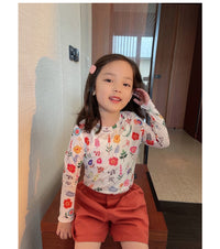 Load image into Gallery viewer, Baby Kid Girls Flower Leopard Print Tops Wholesale 22060844
