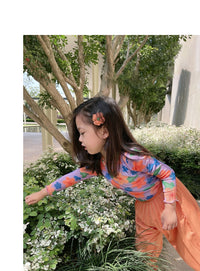 Load image into Gallery viewer, Baby Kid Girls Flower Leopard Print Tops Wholesale 22060844
