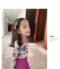 Load image into Gallery viewer, Baby Kid Girls Flower Leopard Print Tops Wholesale 22060844
