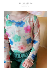 Load image into Gallery viewer, Baby Kid Girls Flower Leopard Print Tops Wholesale 22060844
