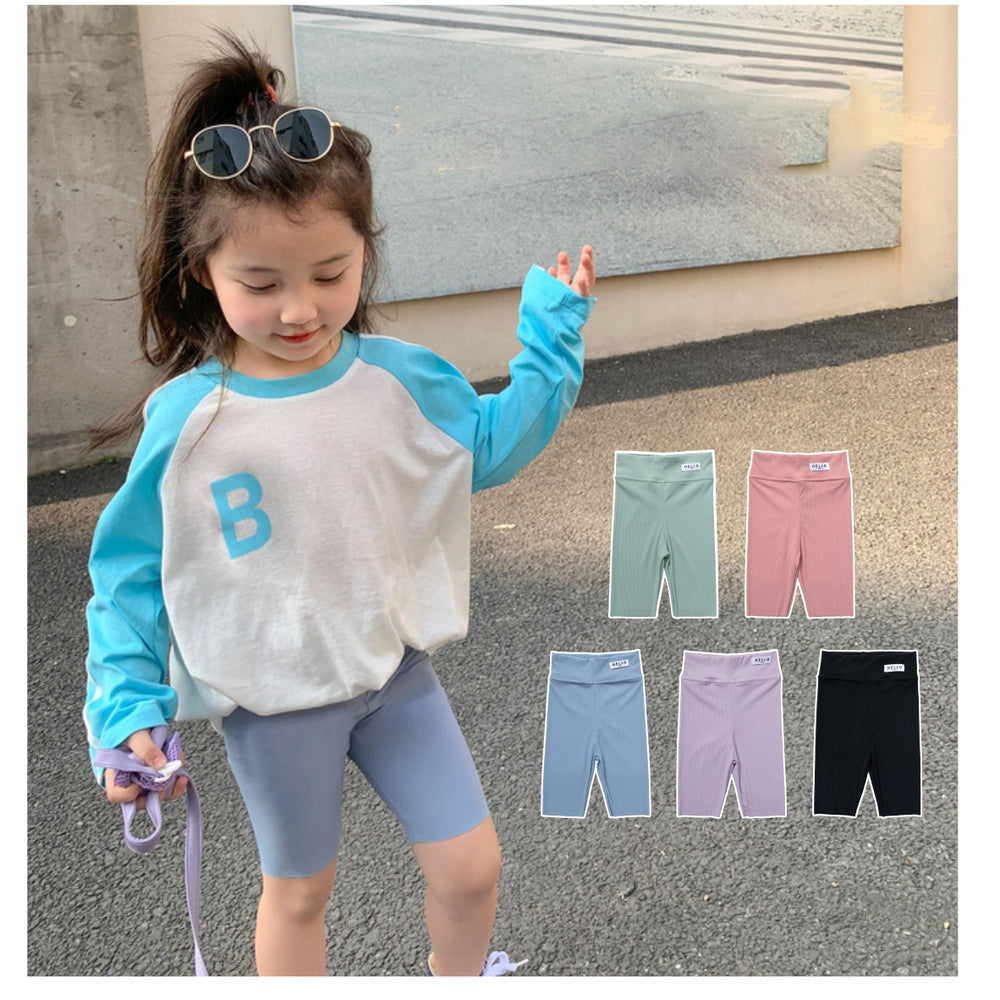 Baby Kid Girls Solid Color Letters Shorts Leggings Wholesale 220608450
