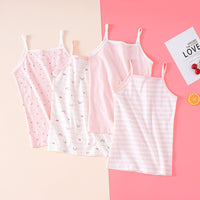 Load image into Gallery viewer, Kid Girls Striped Letters Love heart Polka dots Cartoon Print Tank Tops Wholesale 22060848
