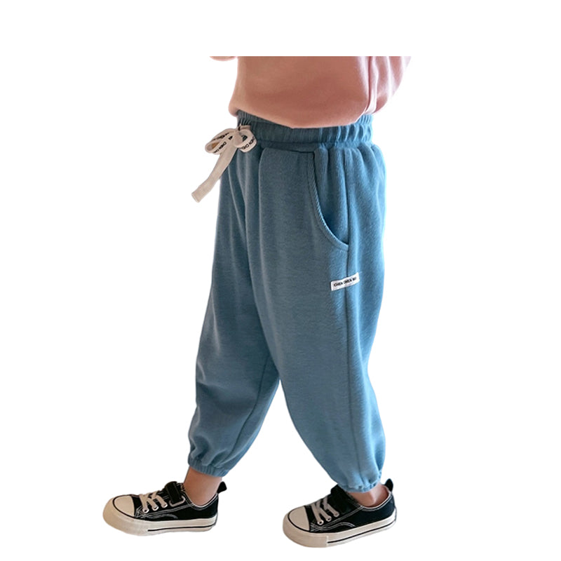 Baby Kid Unisex Solid Color Pants Wholesale 22060852