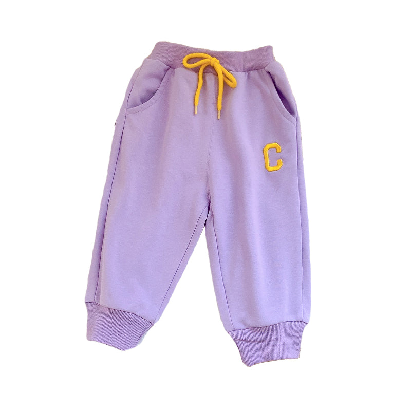 Baby Kid Unisex Letters Sports Pants Wholesale 22060873