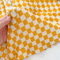 Load image into Gallery viewer, 2 Pieces Set Baby Kid Girls Checked Tops And Solid Color Jumpsuits Wholesale 22060880
