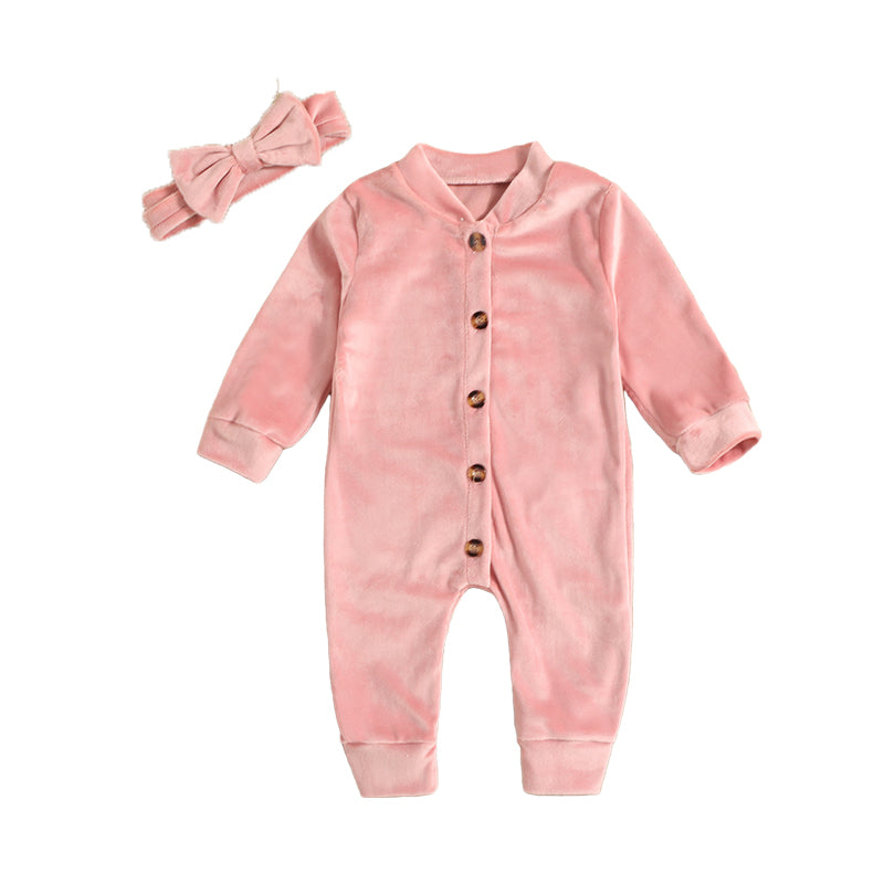 Baby Kid Unisex Solid Color Jumpsuits Wholesale 220610124