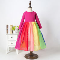 Load image into Gallery viewer, Baby Kid Girls Rainbow Dresses Wholesale 22061013
