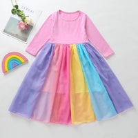 Load image into Gallery viewer, Baby Kid Girls Rainbow Dresses Wholesale 22061013
