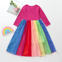 Load image into Gallery viewer, Baby Kid Girls Rainbow Dresses Wholesale 22061013
