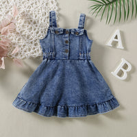 Load image into Gallery viewer, Baby Kid Girls Solid Color Dresses Wholesale 220610132
