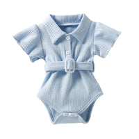 Load image into Gallery viewer, Baby Girls Solid Color Rompers Wholesale 220610137
