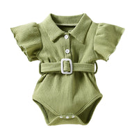 Load image into Gallery viewer, Baby Girls Solid Color Rompers Wholesale 220610137
