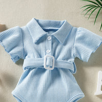 Load image into Gallery viewer, Baby Girls Solid Color Rompers Wholesale 220610137
