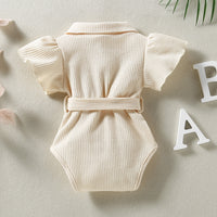 Load image into Gallery viewer, Baby Girls Solid Color Rompers Wholesale 220610137
