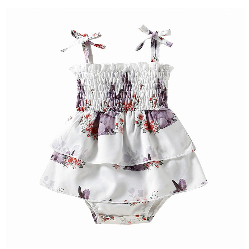 Baby Girls Print Rompers Wholesale 220610141