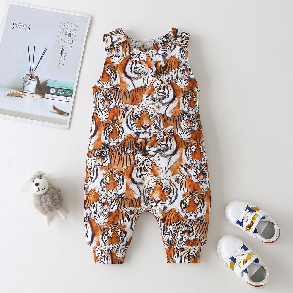Baby Unisex Animals Print Jumpsuits Wholesale 220610206