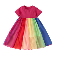 Load image into Gallery viewer, Baby Kid Girls Rainbow Dresses Wholesale 22061021
