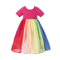 Load image into Gallery viewer, Baby Kid Girls Rainbow Dresses Wholesale 22061021
