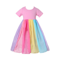Load image into Gallery viewer, Baby Kid Girls Rainbow Dresses Wholesale 22061021
