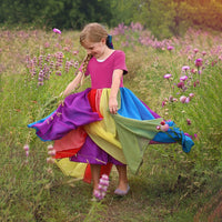 Load image into Gallery viewer, Baby Kid Girls Rainbow Dresses Wholesale 22061021
