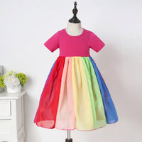 Load image into Gallery viewer, Baby Kid Girls Rainbow Dresses Wholesale 22061021
