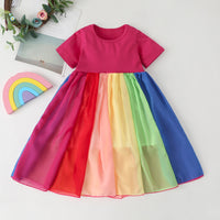 Load image into Gallery viewer, Baby Kid Girls Rainbow Dresses Wholesale 22061021

