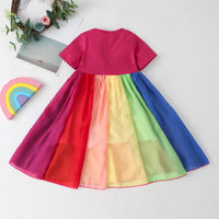 Load image into Gallery viewer, Baby Kid Girls Rainbow Dresses Wholesale 22061021

