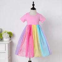 Load image into Gallery viewer, Baby Kid Girls Rainbow Dresses Wholesale 22061021
